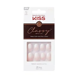 KISS Products Classy Press-On Fake Nails - Short Oval - Players - 28ct