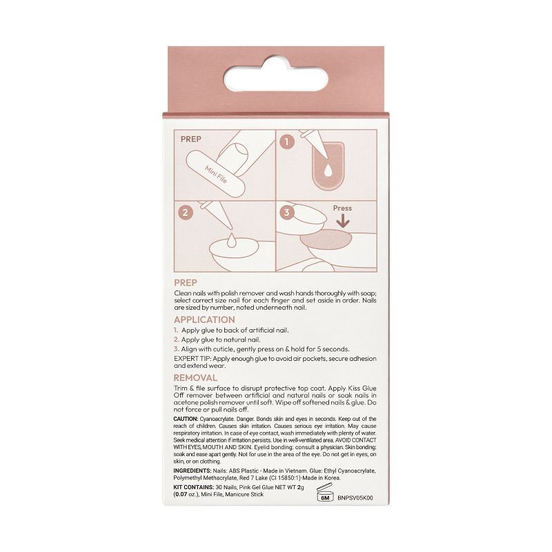 slide 11 of 11, KISS Products Bare-But-Better Press-On Fake Nails - Short Almond - Slay - 30ct, 30 ct
