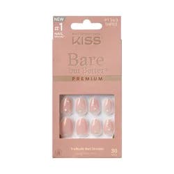 KISS Products Bare-But-Better Press-On Fake Nails - Short Almond - Slay - 30ct