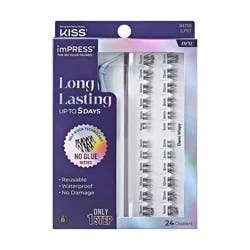 Impress Pre-Glued Lash Clusters Kit - Demi Wispy False Eyelashes - 24ct