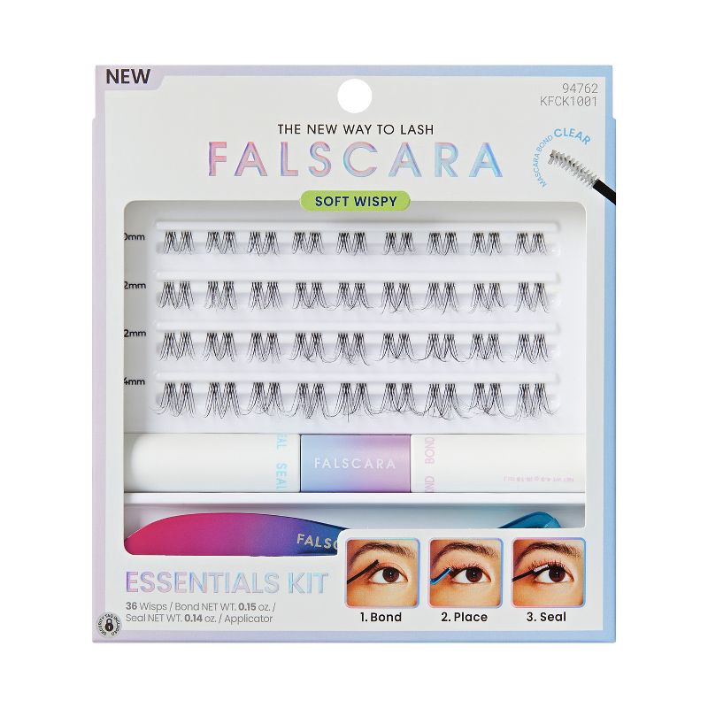 slide 1 of 10, KISS Products Falscara Clear Band Lash Extension Kit - 36ct, 36 ct
