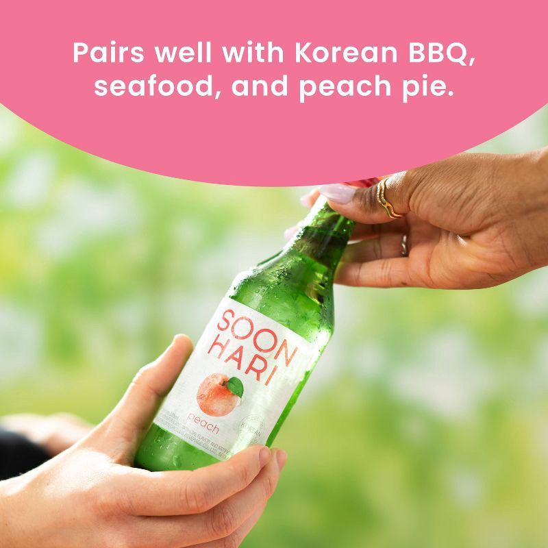 slide 2 of 6, Soonhari Peach Soju - 375ml Bottle, 375 ml