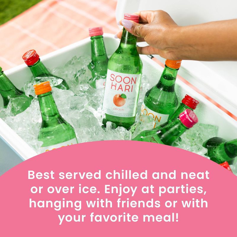 slide 3 of 6, Soonhari Peach Soju - 375ml Bottle, 375 ml