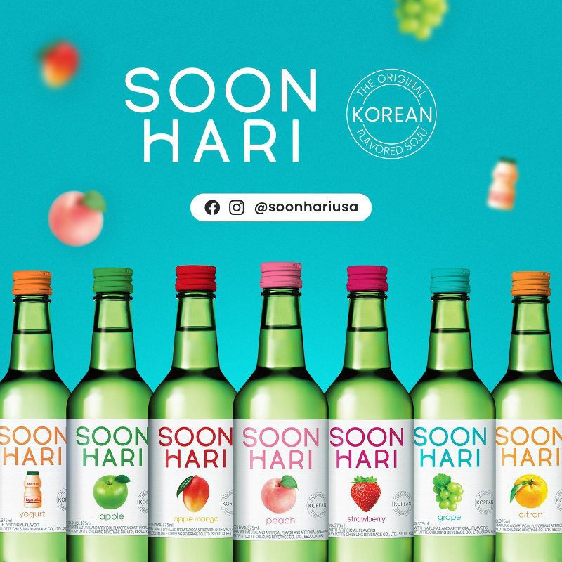 slide 4 of 6, Soonhari Peach Soju - 375ml Bottle, 375 ml
