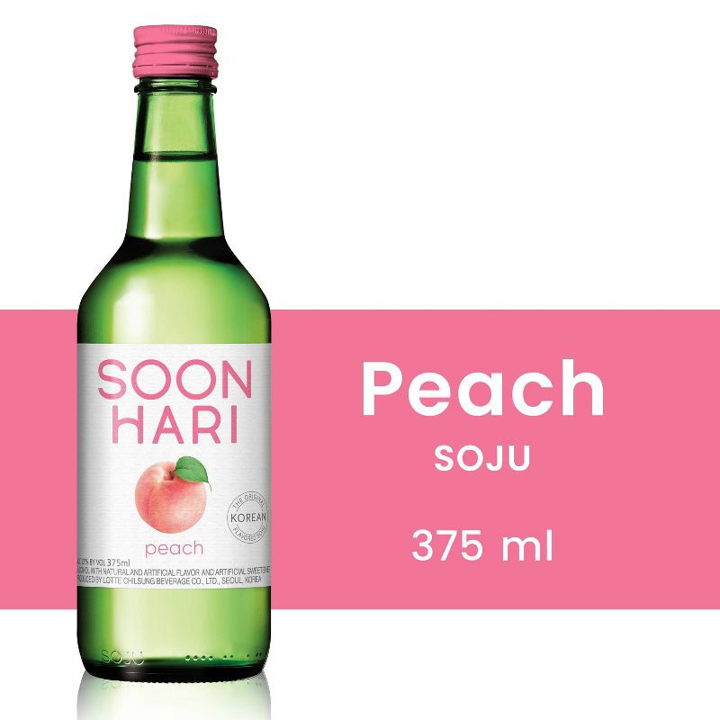 slide 5 of 6, Soonhari Peach Soju - 375ml Bottle, 375 ml