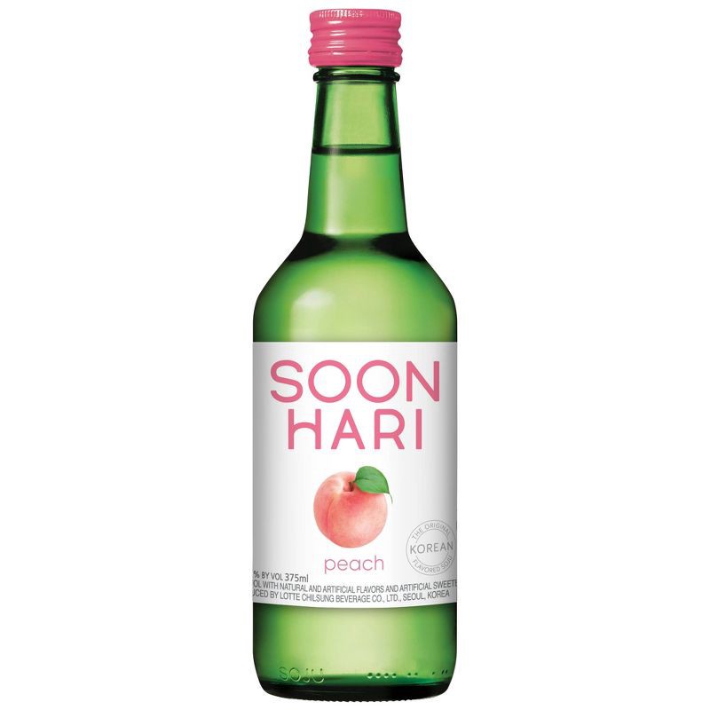 slide 1 of 6, Soonhari Peach Soju - 375ml Bottle, 375 ml