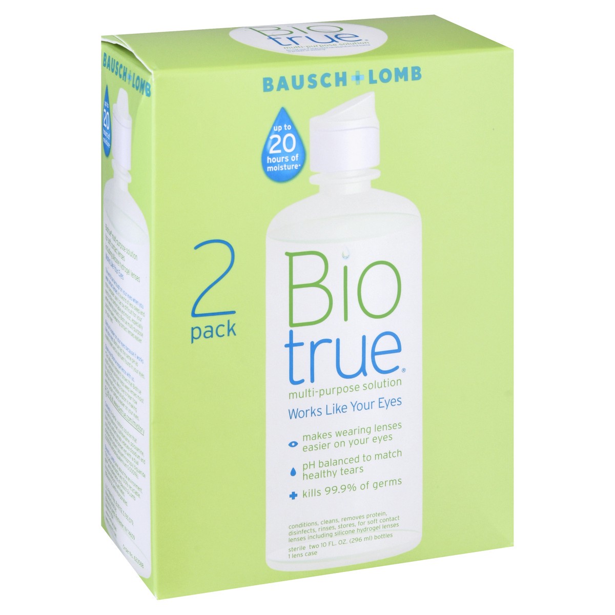 slide 9 of 12, Biotrue Biotrue 2 Pack Multi-Purpose Solution 2 ea, 20 oz