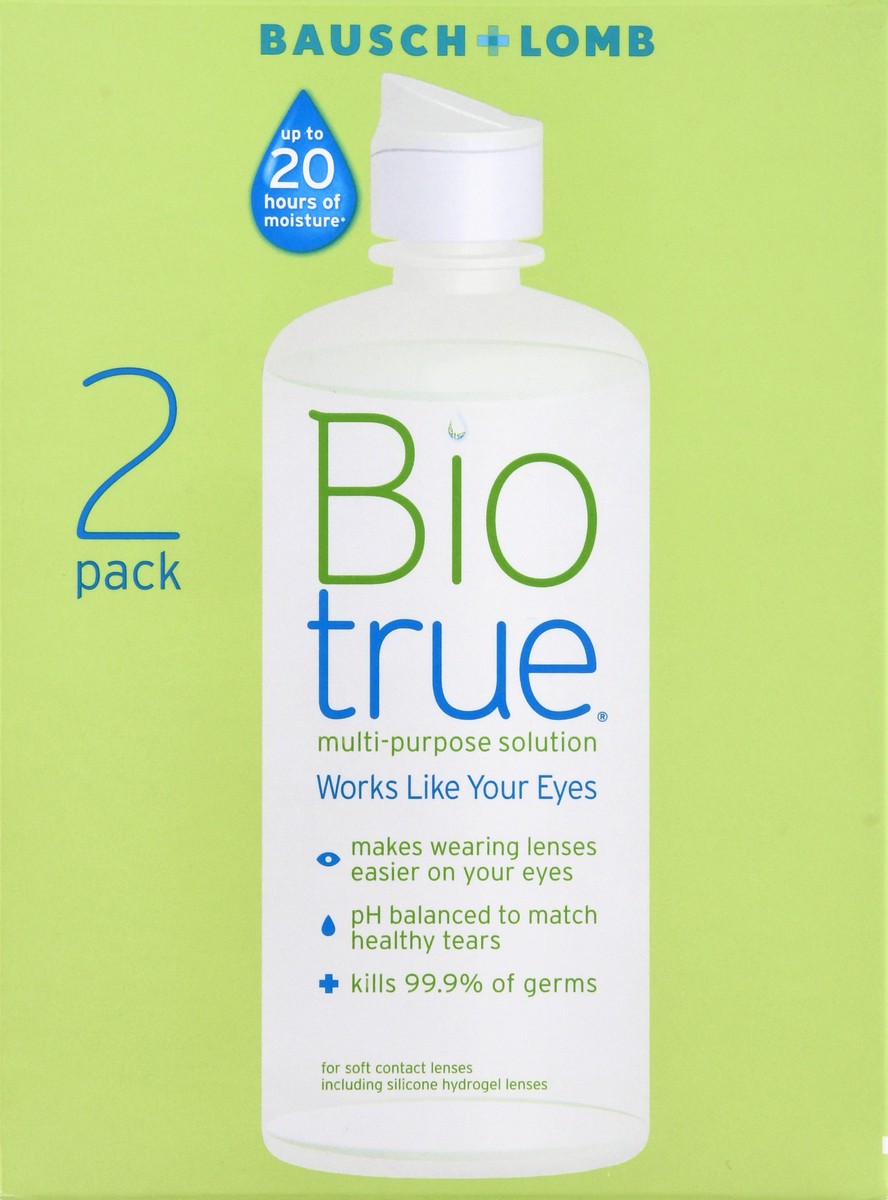 slide 5 of 12, Biotrue Biotrue 2 Pack Multi-Purpose Solution 2 ea, 20 oz