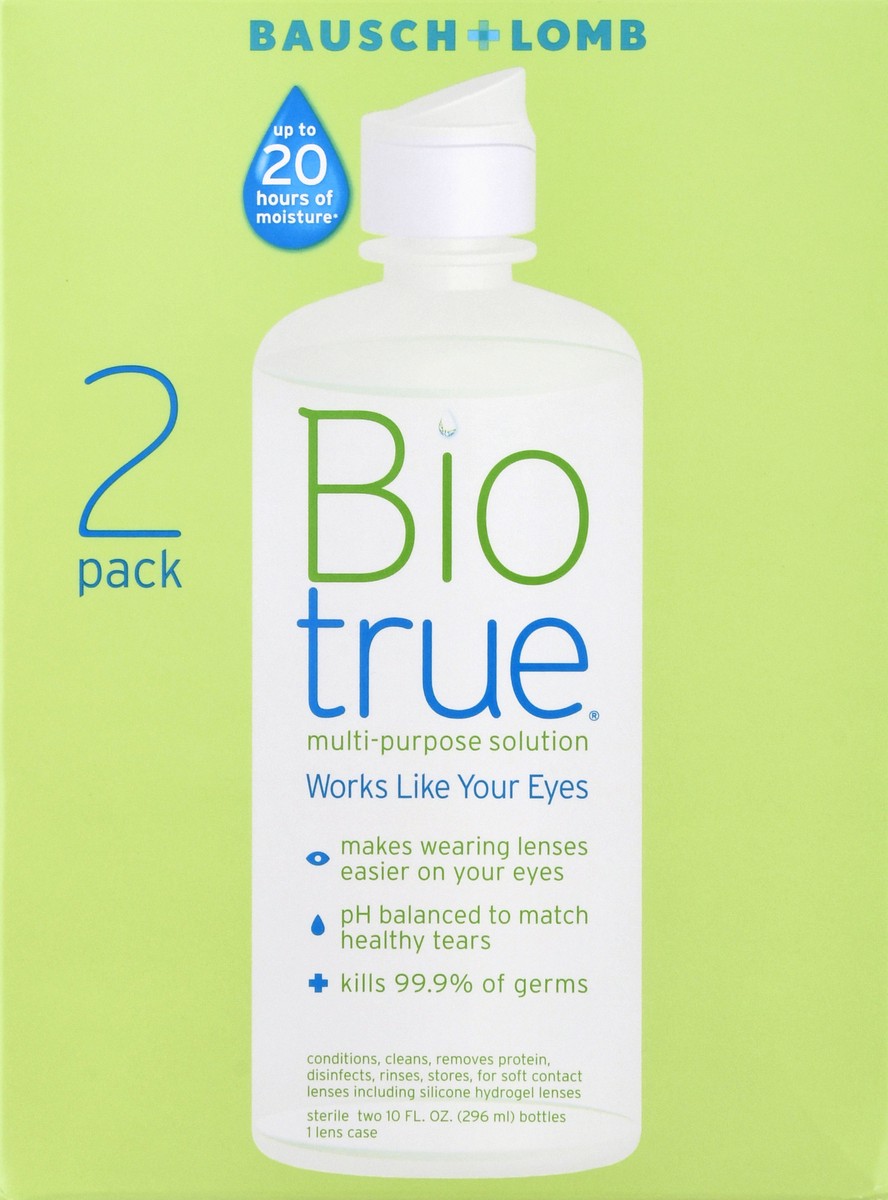 slide 6 of 12, Biotrue Biotrue 2 Pack Multi-Purpose Solution 2 ea, 20 oz