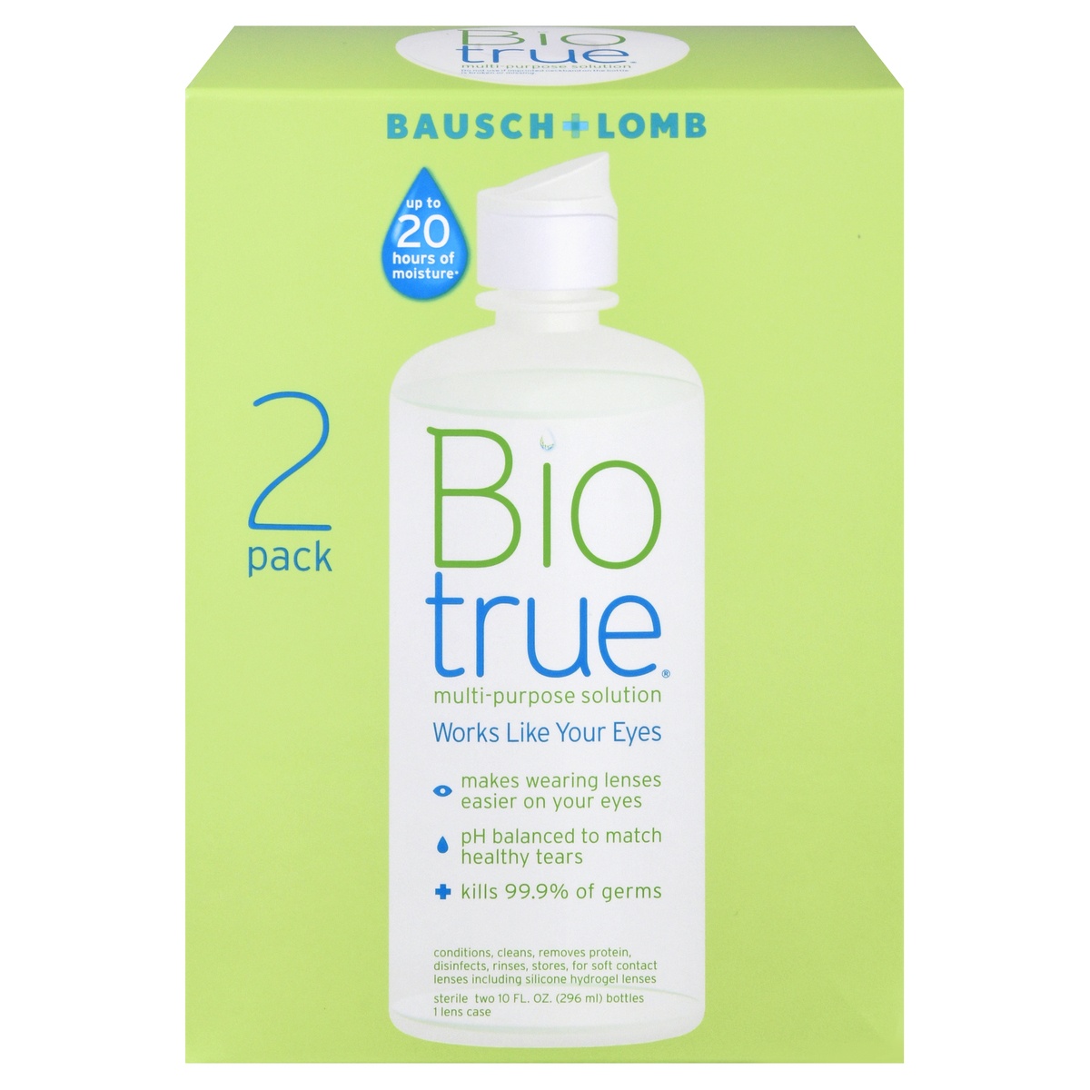 slide 1 of 6, Biotrue Contact Lens Solution - 20 fl oz, 2 ct