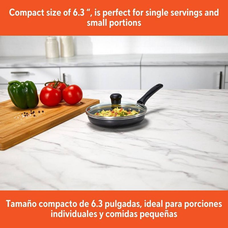 slide 2 of 6, IMUSA Ceramic Mini Egg Pan with Handle Black: Small Nonstick Frying Pan, Aluminum, Hand Wash, Electric & Gas Compatible, 1 ct