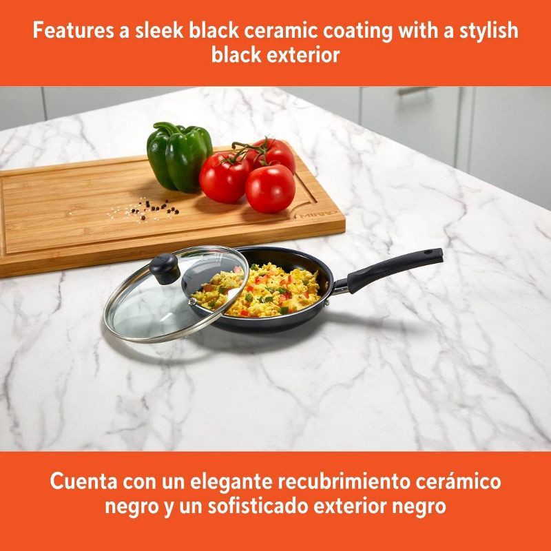 slide 4 of 6, IMUSA Ceramic Mini Egg Pan with Handle Black: Small Nonstick Frying Pan, Aluminum, Hand Wash, Electric & Gas Compatible, 1 ct