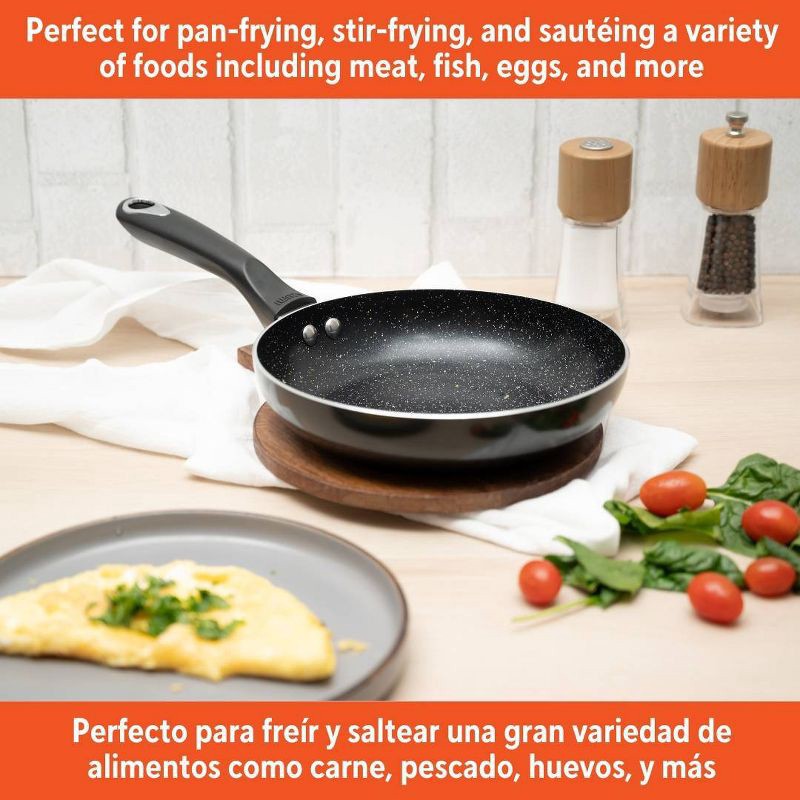 slide 6 of 7, IMUSA 8" Ceramic Bistro Saute Pan Black: Nonstick Cookware, Aluminum, Hand Wash, Electric & Gas Compatible, 1 ct