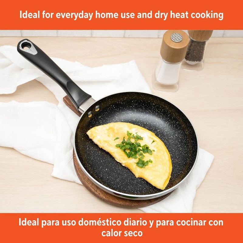 slide 7 of 7, IMUSA 8" Ceramic Bistro Saute Pan Black: Nonstick Cookware, Aluminum, Hand Wash, Electric & Gas Compatible, 1 ct