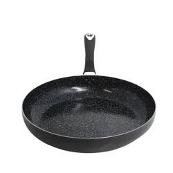 IMUSA 12" Ceramic Bistro Saute Pan Black: Aluminum Cookware, Hand Wash, Electric & Gas Compatible
