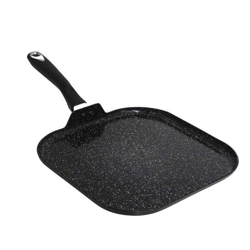 slide 1 of 7, IMUSA 11" Ceramic Bistro Square Griddle Black: Pancake & Tortilla Stovetop Griddle, Aluminum, Hand Wash, 1 ct