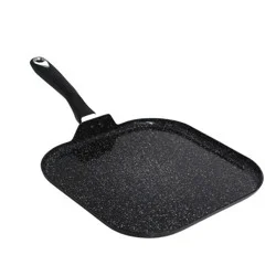 IMUSA 11" Ceramic Bistro Square Griddle Black: Pancake & Tortilla Stovetop Griddle, Aluminum, Hand Wash