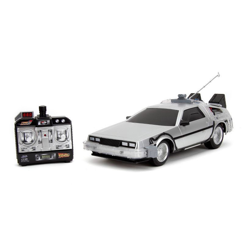 slide 1 of 9, Hollywood Rides RC Back to the Future Time Machine - 1:16 Scale, 1 ct