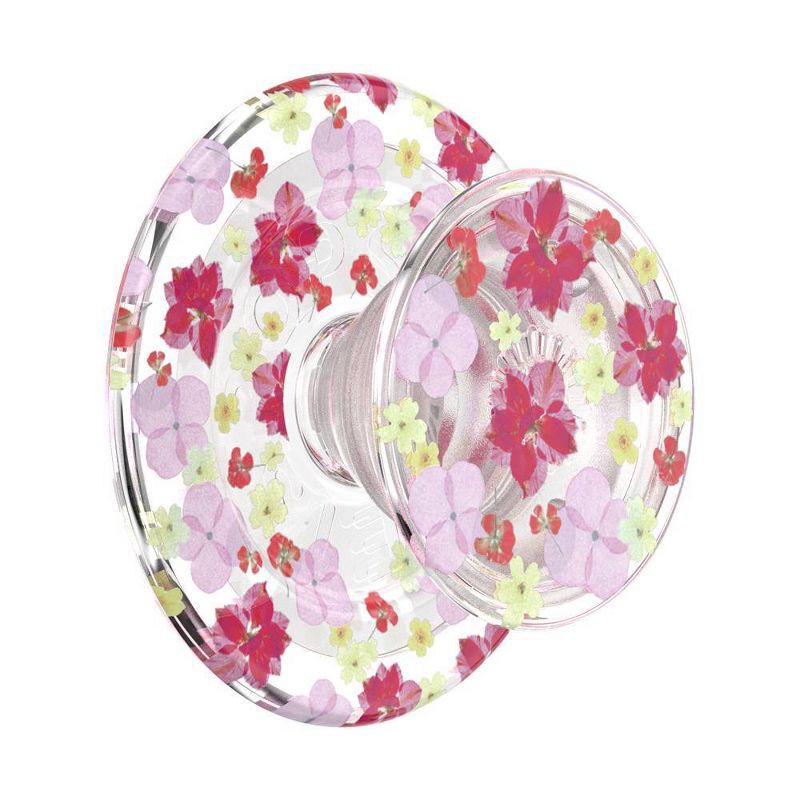 slide 1 of 5, PopSockets Magnetic Phone Grip with MagSafe, Magnetic Adapter Ring Included - Delicate Floral Berry, 1 ct