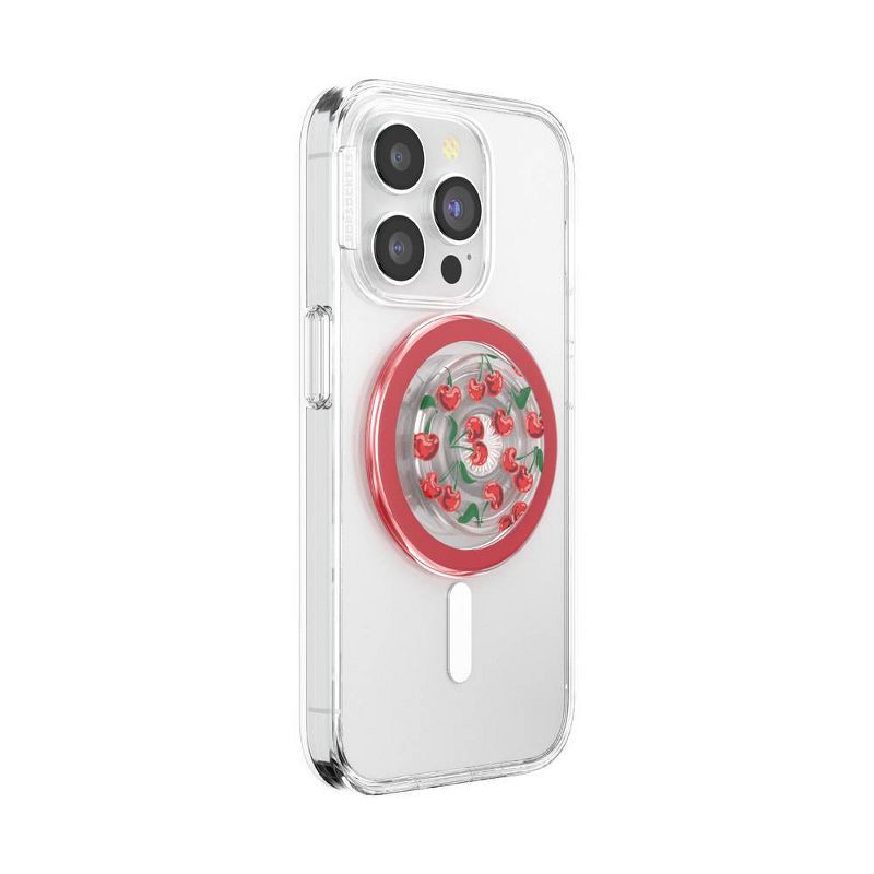 slide 4 of 5, PopSockets Magnetic Phone Grip with MagSafe, Magnetic Adapter Ring Included - Cherry Red, 1 ct