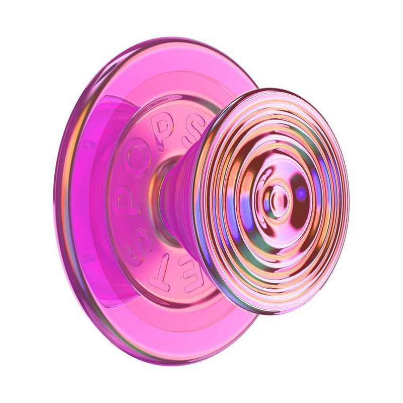 slide 1 of 5, PopSockets Magnetic Phone Grip with MagSafe, Magnetic Adapter Ring Included - Ripple Iridescent, 1 ct