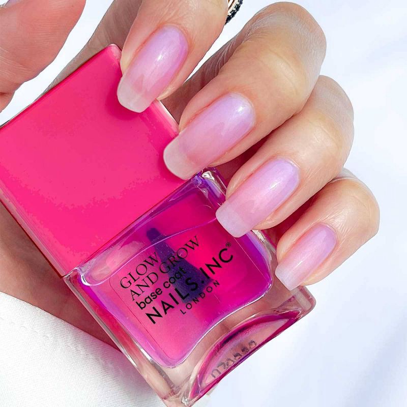 slide 4 of 6, Nails Inc. Pink Glow Base Coat Nail Polish - Sienna - 14ml, 14 ml