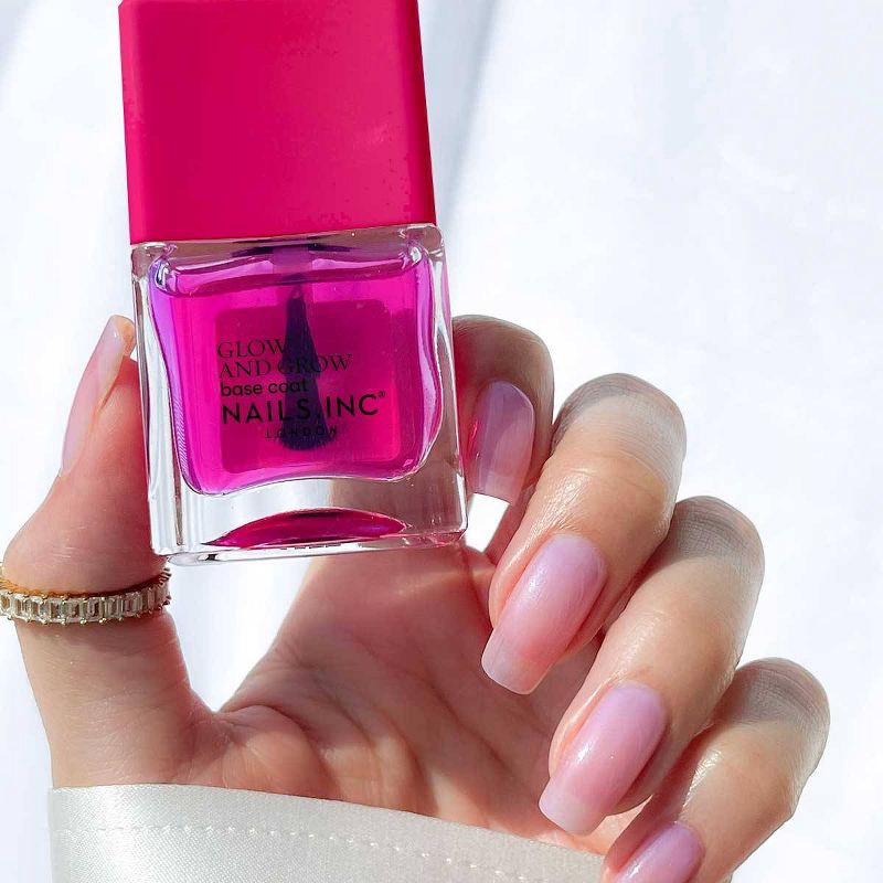 slide 5 of 6, Nails Inc. Pink Glow Base Coat Nail Polish - Sienna - 14ml, 14 ml