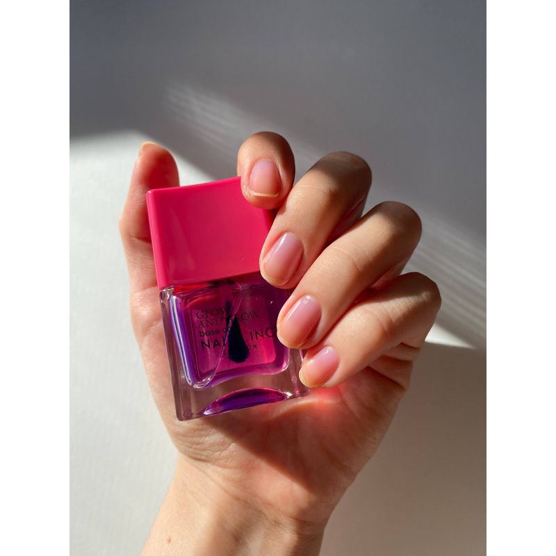 slide 6 of 6, Nails Inc. Pink Glow Base Coat Nail Polish - Sienna - 14ml, 14 ml