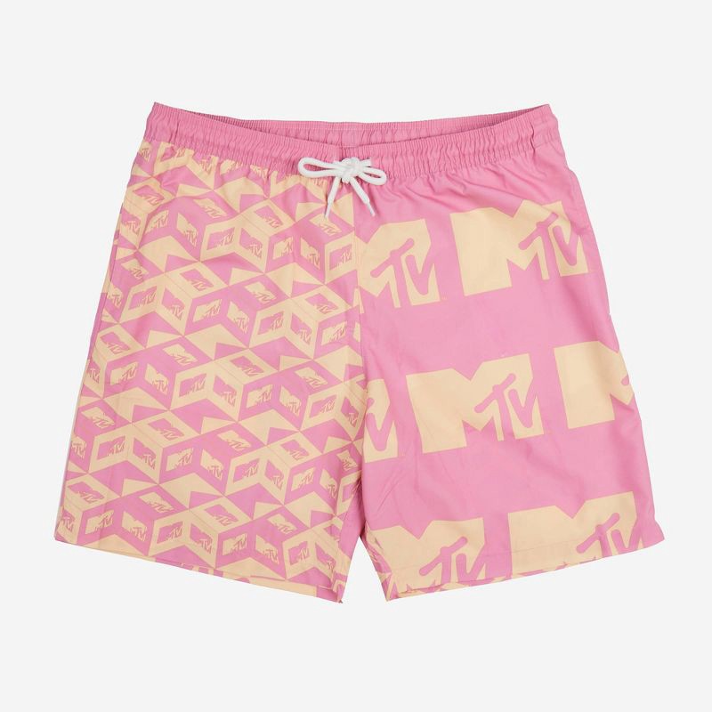 slide 1 of 4, Men's 7" MTV Swim Shorts - S, 1 ct