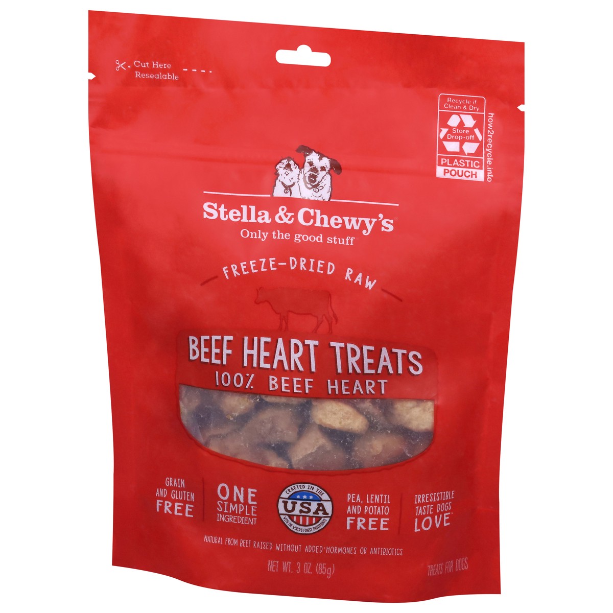 slide 11 of 16, Stella & Chewy's Freeze-Dried Raw Beef Heart Treats Treats for Dogs 3 oz, 3 oz