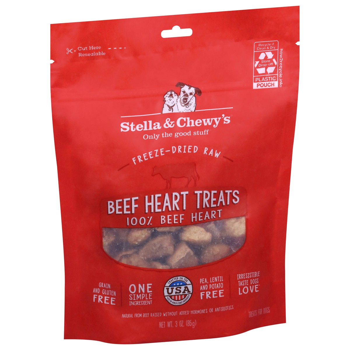 slide 3 of 16, Stella & Chewy's Freeze-Dried Raw Beef Heart Treats Treats for Dogs 3 oz, 3 oz