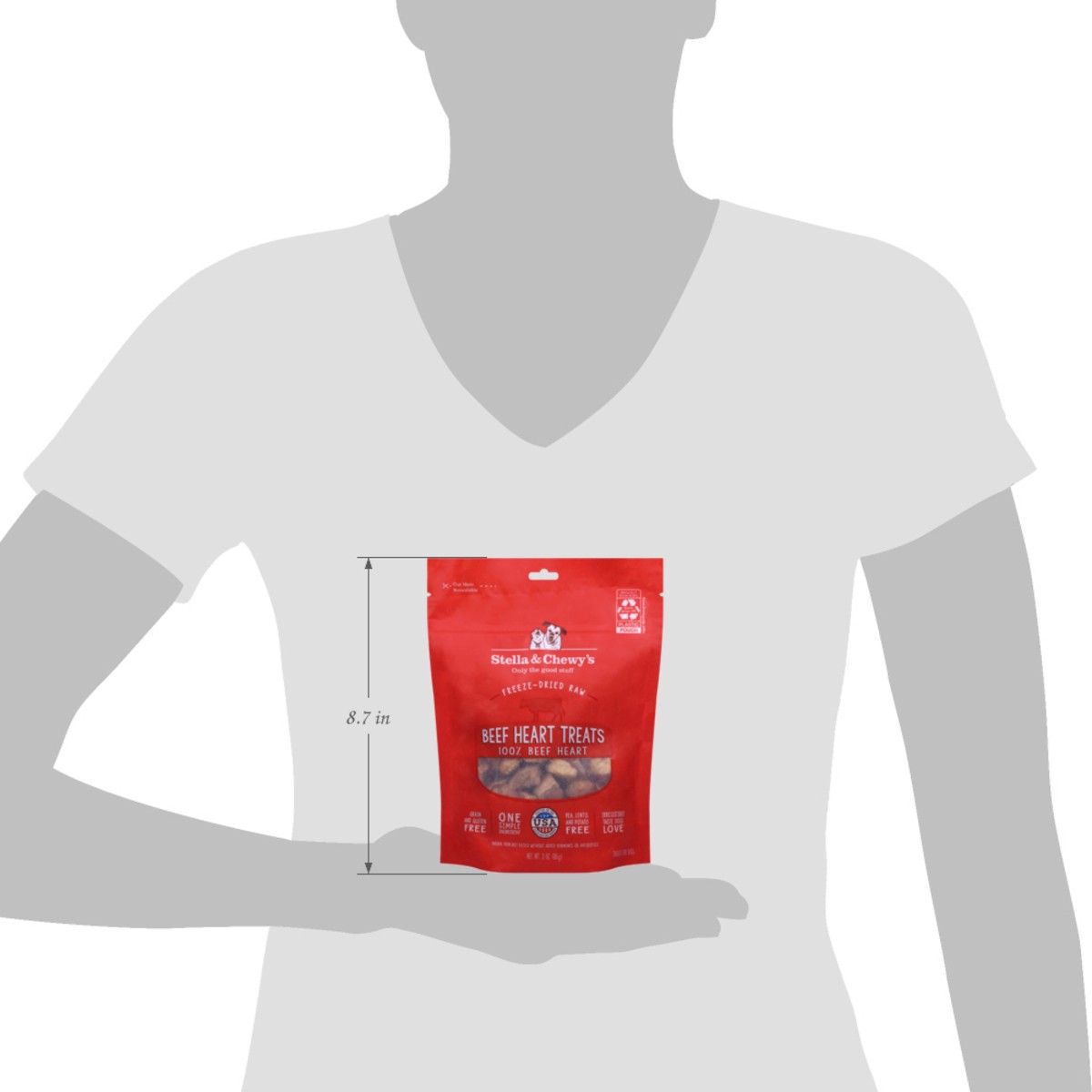 slide 6 of 16, Stella & Chewy's Freeze-Dried Raw Beef Heart Treats Treats for Dogs 3 oz, 3 oz