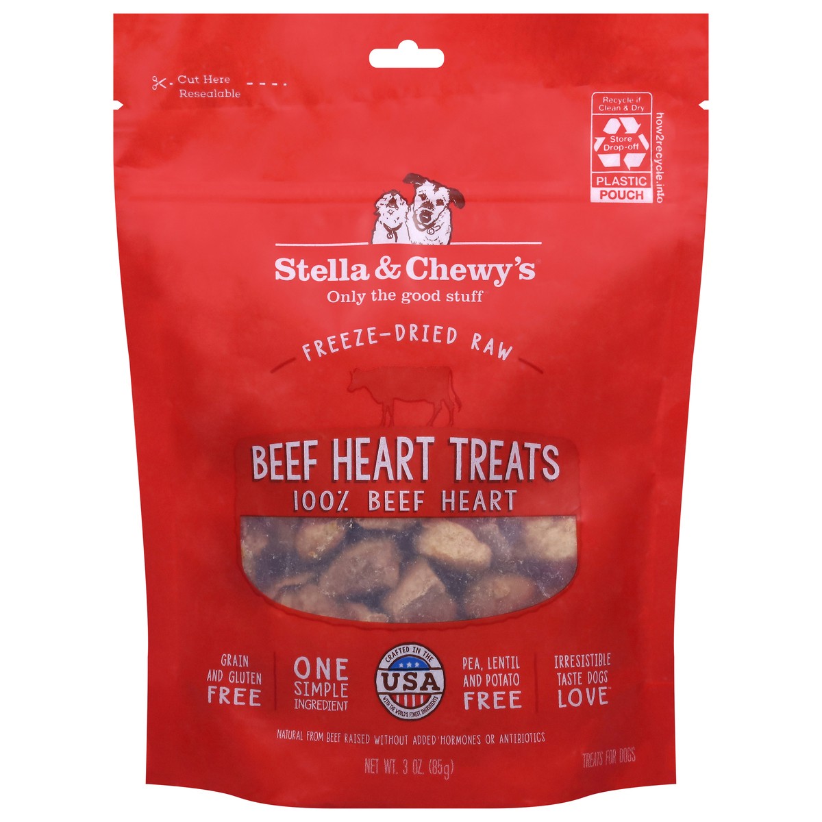 slide 15 of 16, Stella & Chewy's Freeze-Dried Raw Beef Heart Treats Treats for Dogs 3 oz, 3 oz