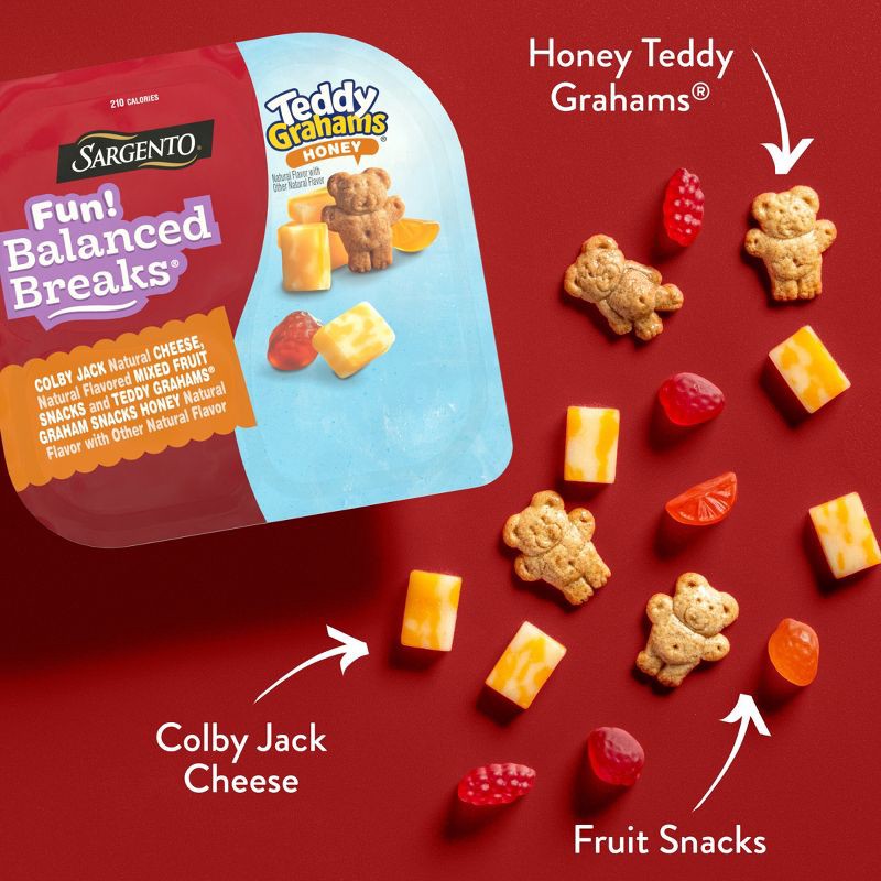 slide 4 of 9, Sargento Fun! Balanced Breaks Colby Jack Cheese & Honey Teddy Grahams - 4oz/2ct, 2 ct; 4 oz