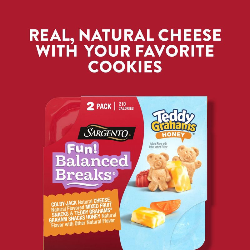 slide 6 of 9, Sargento Fun! Balanced Breaks Colby Jack Cheese & Honey Teddy Grahams - 4oz/2ct, 2 ct; 4 oz