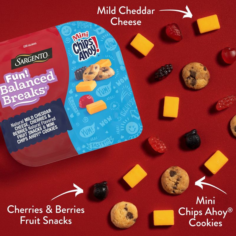 slide 4 of 11, Sargento Fun! Balanced Breaks Mild Cheddar Cheese & Chips Ahoy - 4oz/2ct, 2 ct; 4 oz