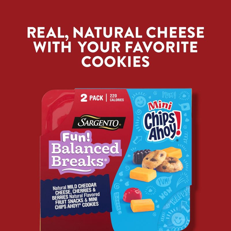 slide 6 of 11, Sargento Fun! Balanced Breaks Mild Cheddar Cheese & Chips Ahoy - 4oz/2ct, 2 ct; 4 oz