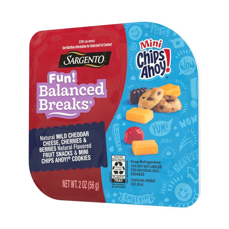 slide 11 of 11, Sargento Fun! Balanced Breaks Mild Cheddar Cheese & Chips Ahoy - 4oz/2ct, 2 ct; 4 oz
