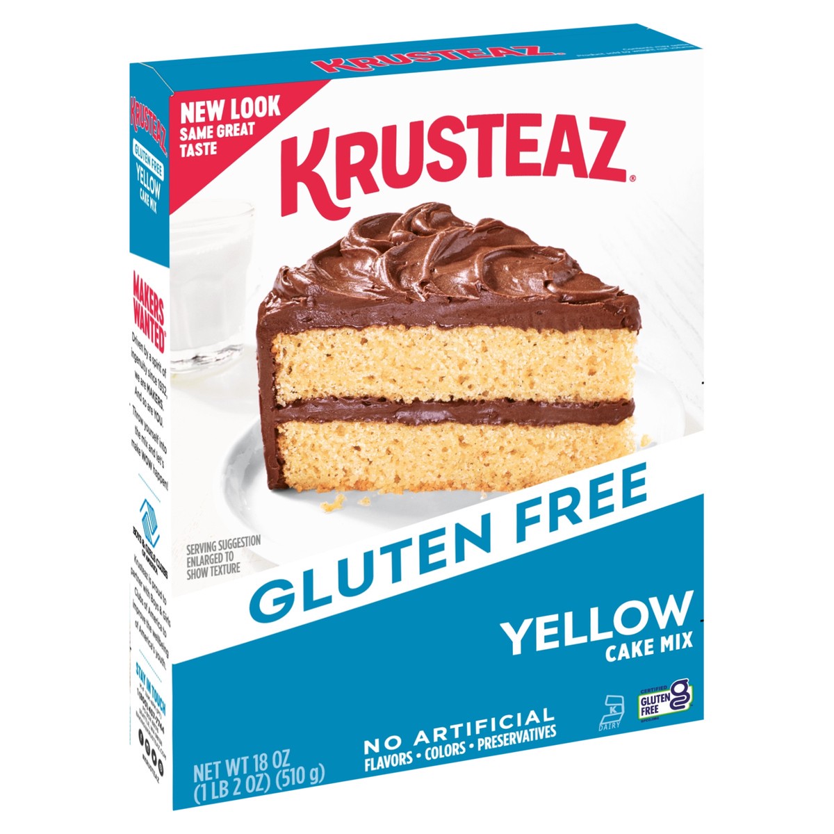 slide 5 of 9, Krusteaz Gluten Free Yellow Cake Mix, 18 oz