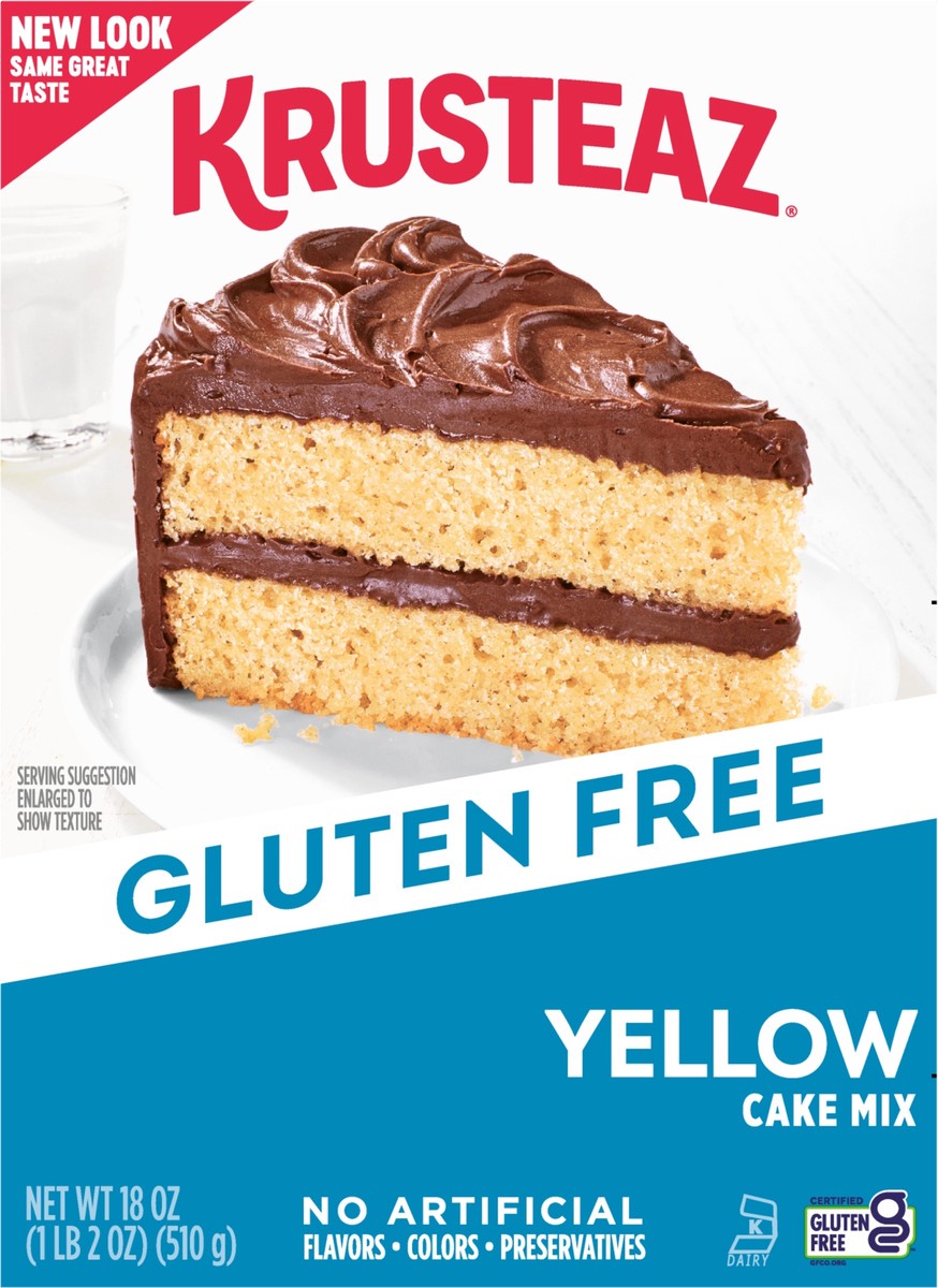 slide 8 of 9, Krusteaz Gluten Free Yellow Cake Mix, 18 oz