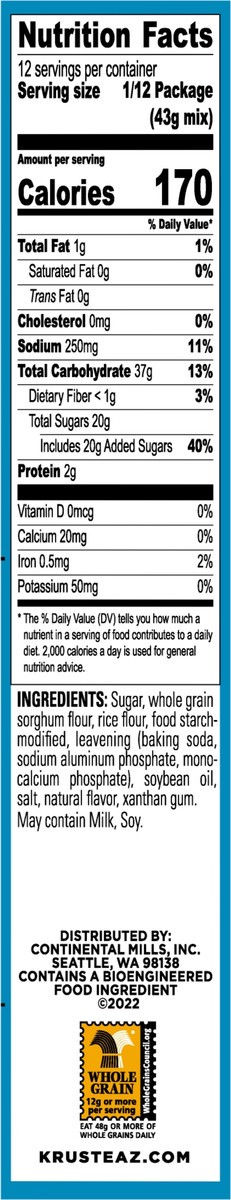 slide 7 of 9, Krusteaz Gluten Free Yellow Cake Mix, 18 oz