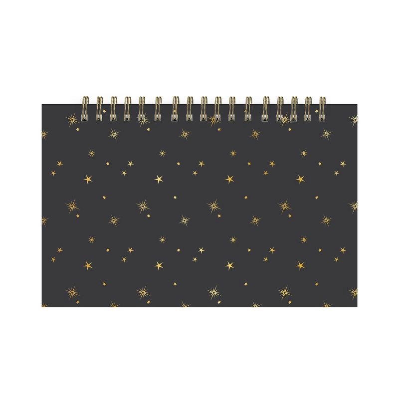 slide 4 of 4, Blue Sky 7"x4.5" 2025-2026 Perpetual Easel Calendar Starry Black Safety Wirebound, 1 ct