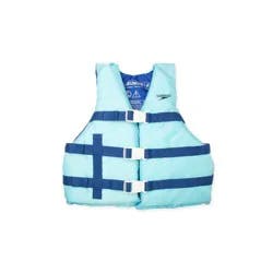 Speedo Junior Basic Life Vest - Blue: Youth Swimming Safety Jacket, 55-88 Pounds