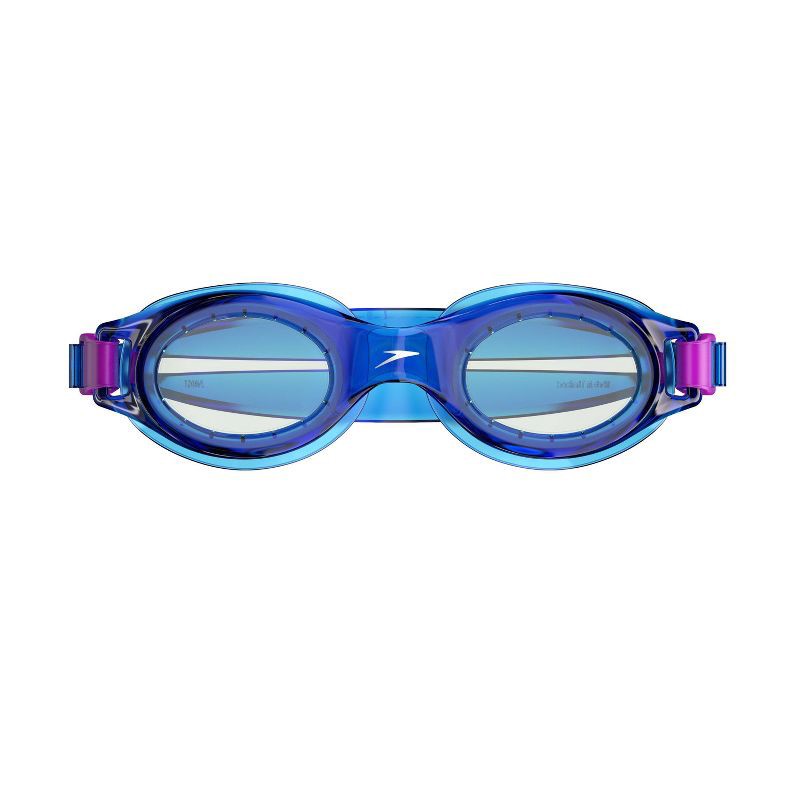 slide 2 of 5, Speedo Junior Glide Swim Goggles - Blue/Gray: Ages 6-14, Polycarbonate & Silicone Materials, 1 ct