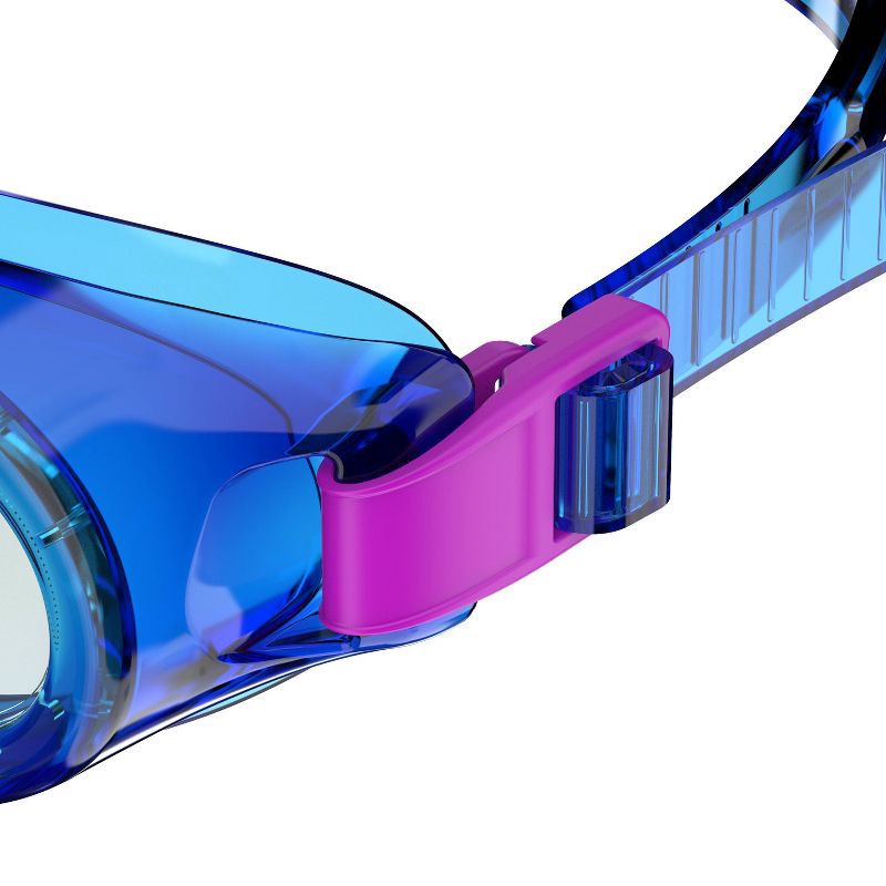 slide 4 of 5, Speedo Junior Glide Swim Goggles - Blue/Gray: Ages 6-14, Polycarbonate & Silicone Materials, 1 ct