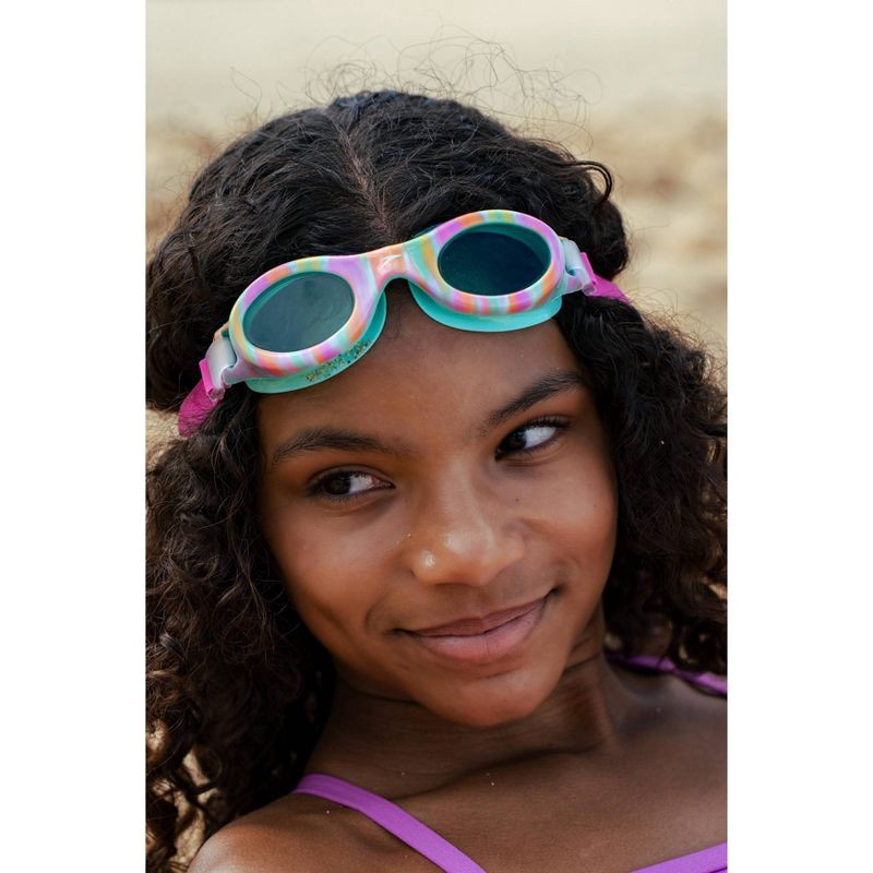 slide 4 of 5, Speedo Junior Glide Print Swim Goggles - Teal/Multi, 1 ct
