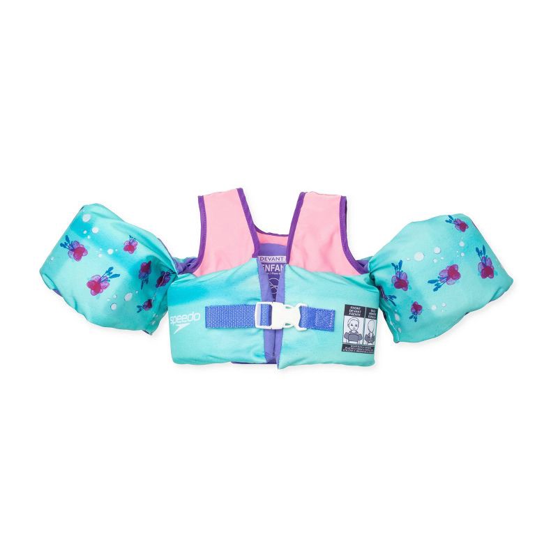 slide 2 of 4, Speedo Splash Jammer - Teal/Pink: Youth Life Jacket Vests 33-55 lbs, 33 ct; 55 lb