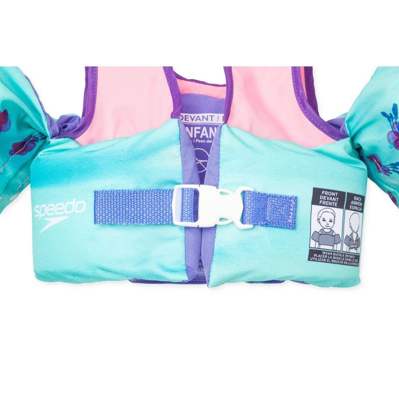 slide 3 of 4, Speedo Splash Jammer - Teal/Pink: Youth Life Jacket Vests 33-55 lbs, 33 ct; 55 lb