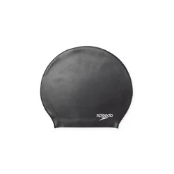 Speedo Volume Swim Cap - Black: Silicone Material, One Size Fits Most