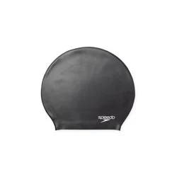Speedo Volume Swim Cap - Black: Silicone Material, One Size Fits Most